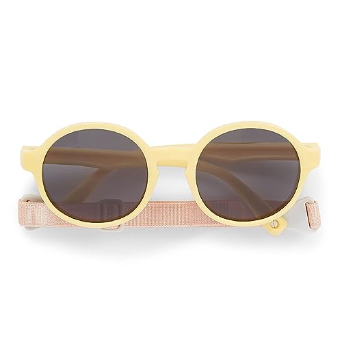 Original Dooky Fiji runde Sonnenbrille für Mädchen und Jungen, geeignet für Kleinkinder und Babys, UV-A & UV-B Schutz, bruchsicheres Glas mit einstellbarem & abnehmbarem Band), yellow