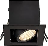 SLV LED Einbaustrahler KADUX, dreh- und schwenkbar | Dimmbare Decken-Lampe zur Beleuchtung innen | LED Spot, Fluter, Deckenstrahler, Deckenleuchte, Einbau-Leuchte | 1-flammig, LED Inside