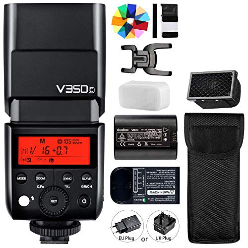 Godox V350 C TTL Flash 2.4 G GN36 HSS 1/8000s Kamera Flash Speedlite mit wiederaufladbaren 7,2 V/2000 mAh Akku für Canon Kameras M3 M5 M6 M50 1300D 750D 200D 5D 6D 7D 80D 100D 600D 800D