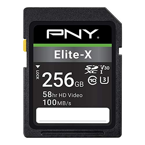 PNY Elite-x SDXC Card 256GB Class 10 UHS-I U3 100MB/s