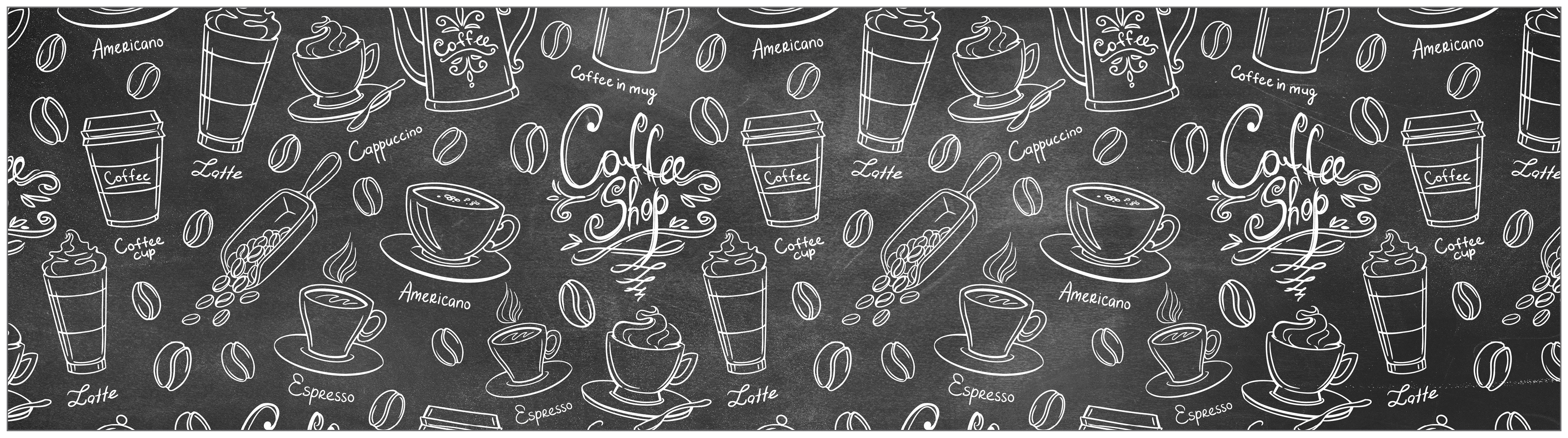 MySpotti Küchenrückwand "fixy Coffee Pattern", selbstklebende und flexible Küchenrückwand-Folie