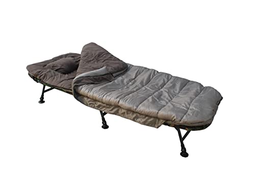 MK-Angelsport Schlafsack fürs Angeln extra breit Temperatur Karpfenliegen - Außenschlafsack mit “Wärme-Stop-System” bis zu -5° - mit Tragetasche Packsack Camping Festival wasserabweisend