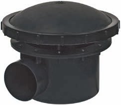 AquaForte Bodenablauf 110 mm mit Belüftung, schwarz, 38 x 38 x 20 cm, SC284