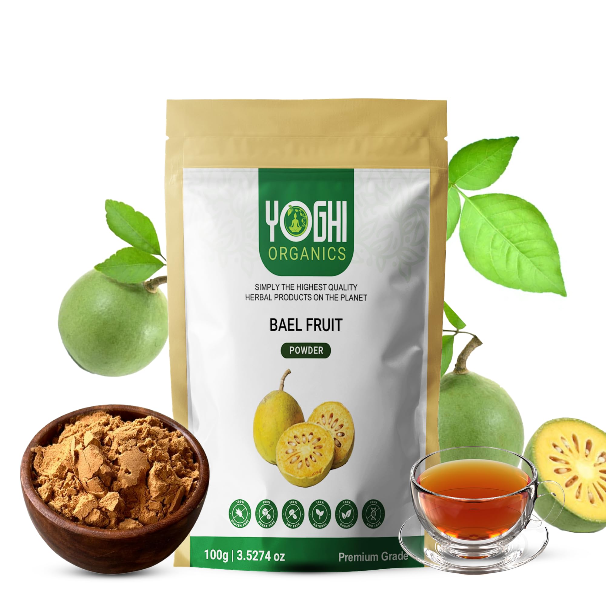 Bio-Bael-Frucht-Pulver-goldener Apfel-gesundes reines Frucht-Pulver-Grad-ein Yoghy-Produkt des organischen 200g