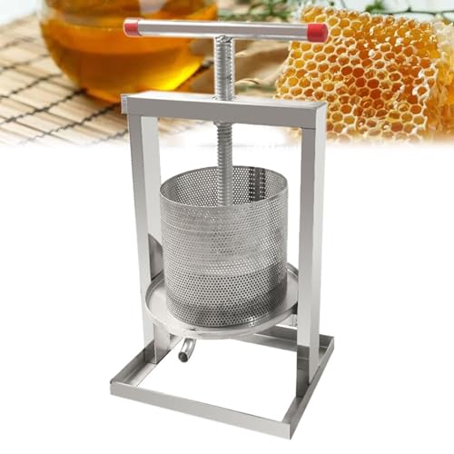 ExoticaBlend DIY Obst-Honig-Presser, Bienenwachs-Extraktor, Imkereimaschine und Apfelwein-, Wein-, Trauben-, Apfelpresse-Extraktor für die Wein- und Saftherstellung,8L