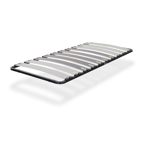 i-flair Lattenrost Deck 90x200 cm - Stabiler Metall-Lattenrahmen mit Breiten Latten für alle Betten und Matratzen geeignet