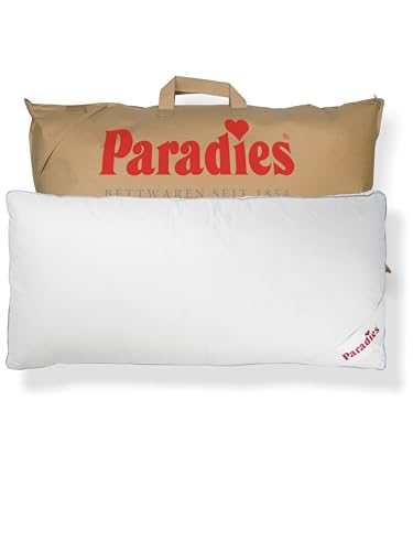 PARADIES Kopf-Kissen 40x80 cm - Softy Top Bio fest, festes Kopfkissen mit 4 cm Außensteg und Reißverschluss, Schlafkissen
