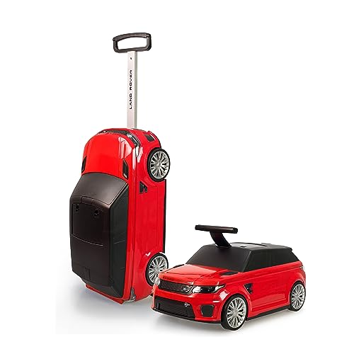 FEBER - Range Rover Foot to Floor and Suitcase Rot 2 in 1 Kindergepäck für Reisen und Auto Jogger, Handgepäck für Kinder, für Jungen und Mädchen von 2 bis 6 Jahren, Famosa (FED19000)