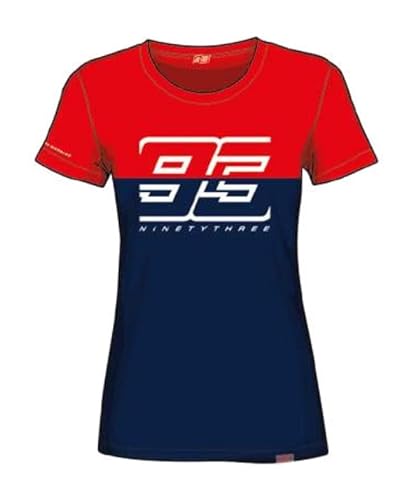 MM93 T-Shirt für Damen, Marc Marquez Bicolor 93 Zoll, offizielles MotoGP, blau, XS