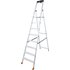 KRAUSE Stufen-Stehleiter »MONTO Solido«, 8 Sprossen, Aluminium - silberfarben