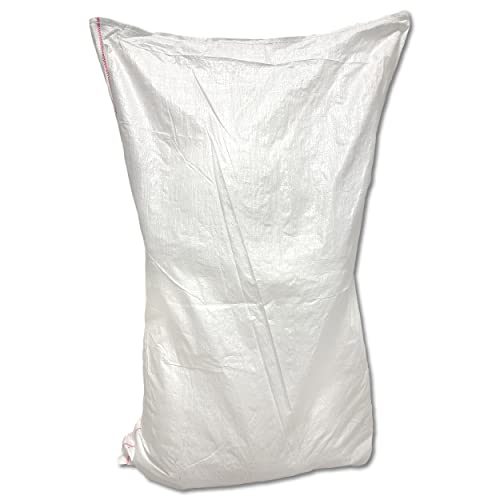 Wohnkult 50 Stück Gewebesack Gewebesäcke Sandsack Laubsack Getreidesack PP 6 Größen 3 Farben (80 x 125 cm | weiß)