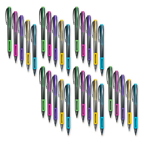 Berlingo Kugelschreiber Set, 30 Stück, Automatisch, Blau, 0,7 mm Strichbreite, für das Büro, das Home Office oder die Schule und Uni, Serie SI-400