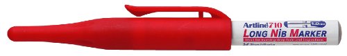 Artline 710 Marker mit langer Spitze, Rot, 12 Stück