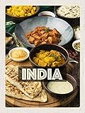 Ontrada Blechschild 30x40cm gewölbt Indien Speisen Curry Hähnchen Reis Deko Geschenk Schild