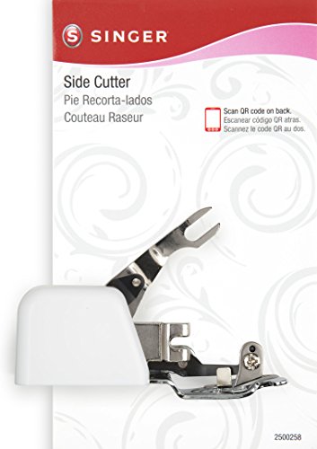 SINGER Side Cutter Attachment Presser Foot, Simutaneously Trims & Hems Edges, Zig-Zag or Overstitch-Sewing Made Easy Nähfuß, Metall, Silber
