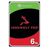 Seagate IronWolf Pro 6 TB, NAS interne Festplatte, 3.5 Zoll, 7200 U/Min, CMR, 256 MB Cache, SATA 6 GB/S, inkl. 3 Jahre Rescue Service, Modellnr.: ST6000NT001