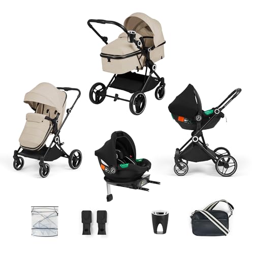 Ickle Bubba Atom All-in-One i-Size Reisesystem mit Isofix-Basis (Cirrus) - Stone