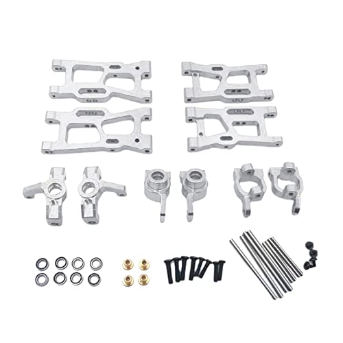 Amagogo Metal Upgrade Parts Kit für WLtoys 144001 1:12 124019 124018 RC Car ACCS - Silber
