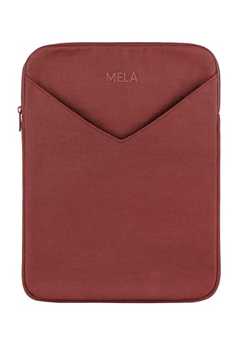 Mela - Laptophülle Sumit | Nachhaltig mit Fairtrade Cotton, GOTS & Grüner Knopf Zertifizierung, Größe Laptop-Taschen:15'', Farbe:Burgunderrot