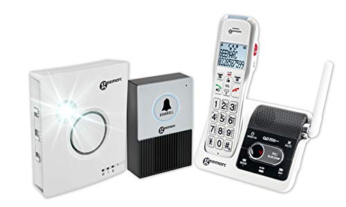 Geemarc AmpliDECT 595 ULE DOORBELL schnurloses verstärktes 50 dB Schwerhörigentelefon mit Gegensprechanlage (Doorbell und Ringer inklusiv) - Deutsche Version