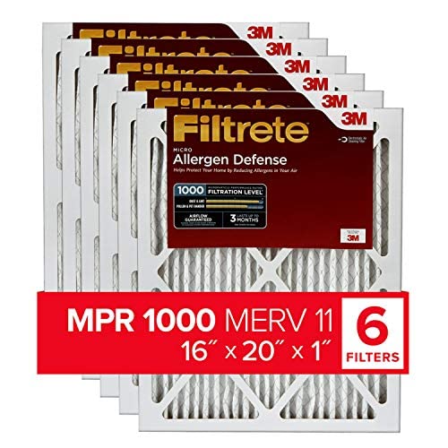Filtrete 16 x 20 x 1, AC Ofenluftfilter, MPR 1000, Micro Allergen Defense, 6er-Pack