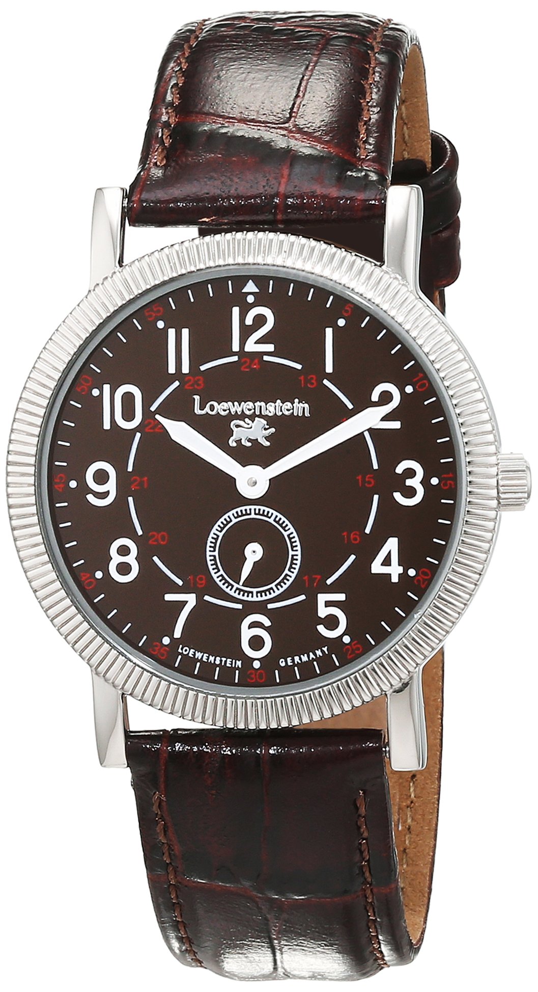 Löwenstein Herren-Armbanduhr Analog Automatik Leder T23168-BR