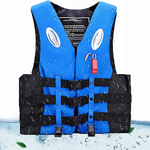 Schwimmweste Für Erwachsene Kinder Paddle Board Auftriebshilfe Verstellbare Schwimmweste Schwimmjacken Für Outdoor-Surfen Wassersport Schnorcheln Kajakfahren,XXXL (100KG+),Blue