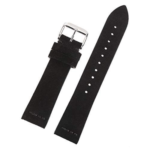 Veloursleder-Uhrenarmband Männer Uhrenarmbänder 18mm/20mm/22mm, schwarz 18mm