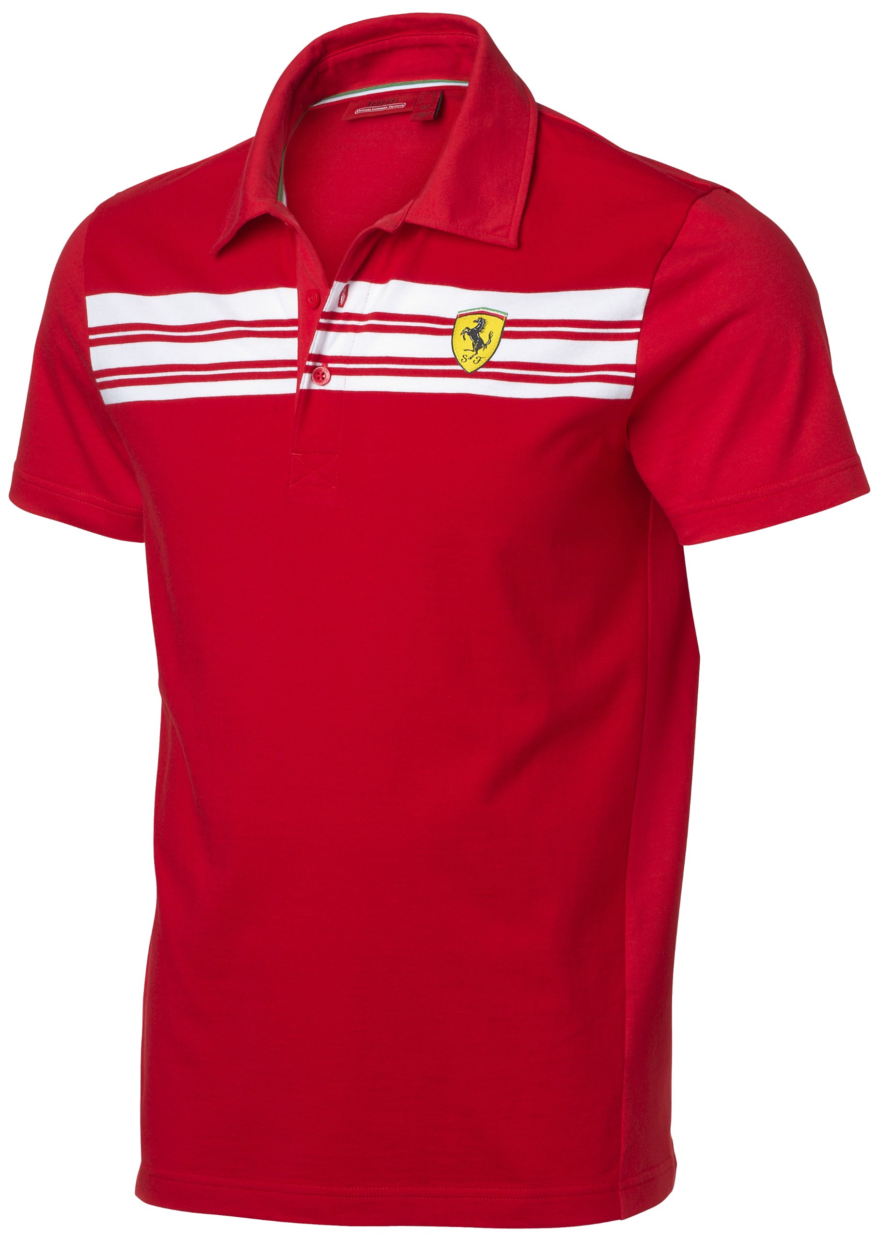 sportwear Polo Classic Scuderia Ferrari Red Stripes Detail-Grösse L