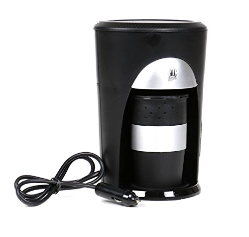 All Ride Kaffeepadmaschine für 1 Tasse, 24 Volt 300 Watt, Kaffeemaschine inkl. Kaffeebecher mit Deckel