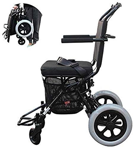 Gehrahmen Rollatoren Ältere Transport Rollstuhl - Fold Up Rollator Walker - Leichte faltbaren Rollstuhl leichtgewichtrollator faltbar