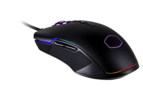Cooler Master CM310 RGB Wired Gaming Mouse - 10000 DPI Optical Sensor, Ambidextrous Claw/Palm Grip Design with Rubberized Sides, 8 Buttons - Matte Black