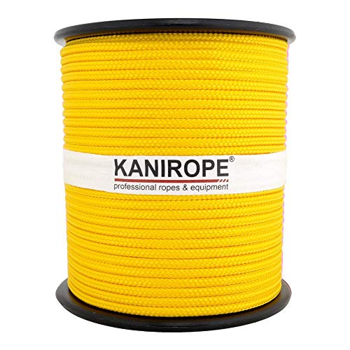 Kanirope® PP Seil Polypropylenseil MULTIBRAID 3mm 100m Farbe Kanariengelb (0120) 16x geflochten