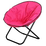 Outsunny Klappstuhl Klappsessel Campingstuhl Gartenstuhl Polstersessel Lounge Sessel faltbar Metall + Oxfordstoff Pink 80 x 80 x 75 cm