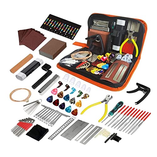 Droagoct Reparaturwerkzeug für die Wartung der Gitarre, Saitenorganisator, Lineal, Messsaiten, Sechseckschlüssel