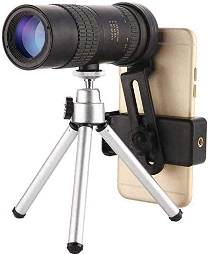 Portable Travel Telescope High Power Hd Portable Telescope Super 300X40Mm Telescope with Tripod and Clip for Most Smartphone Telescopes Astronomical Equipment for Child QIByING