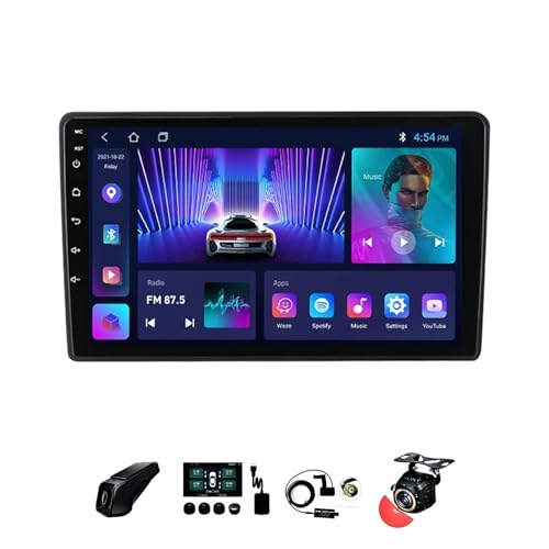 BOJONTN 9 Zoll Android 12 Autoradio 2 Din für VW Touareg 2003-2010 mit Rückfahrkamera Lenkradsteuerung Bluetooth GPS Navigation Kabelloses CarPlay WiFi Mikrofon (Size : S100 1+32G)