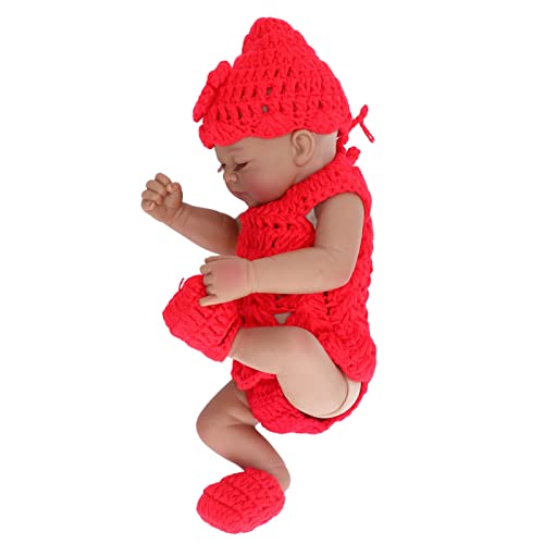 Reborn Puppe 10 Zoll Puppe Silikon Niedliches Geburtstagsgeschenk mit niedlicher Kleidung für