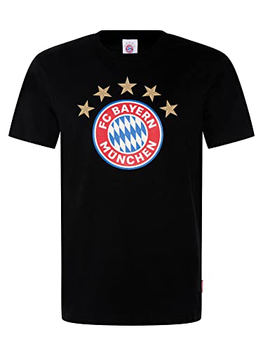 FC Bayern München Herren T-Shirt Logo schwarz, XXL