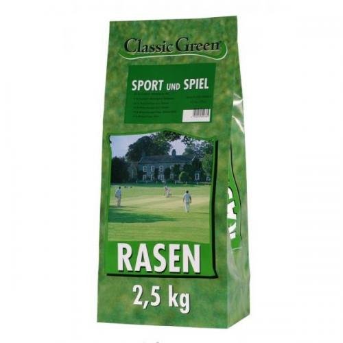 Classic Green Rasen Sport & Spiel 4 x 2,5 kg, Nachsaat, Rasensaat