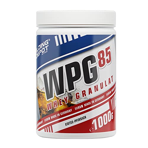 Bodybuilding Depot - WPG-85 Whey Protein Granulat/Isolat 1kg - Eistee-Pfirsich | speziell zum Mixen in Wasser | perfekte Löslichkeit | hoher BCAA und EAA Anteil