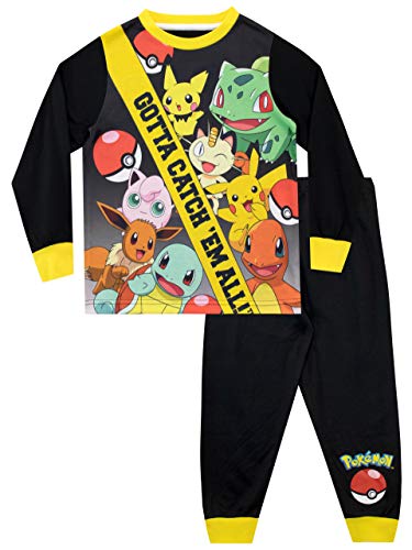 Pokemon Jungen Schlafanzug Schwarz 146