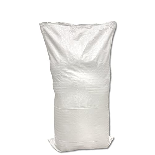 Wohnkult 50 Stück Gewebesack Gewebesäcke Sandsack Laubsack Getreidesack PP 6 Größen 3 Farben (50 x 90 cm | weiß)