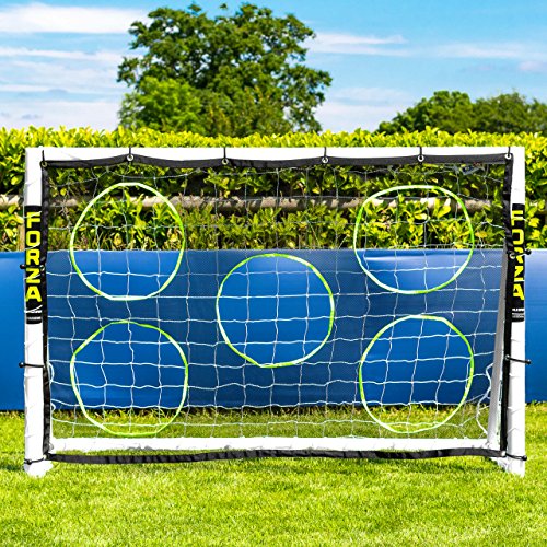 Net World Sports Forza 1,8m x 1,2m Fußballtor - Dieses Tor kann das ganze Jahr über bei jedem Wetter draußen gelassen Werden (Tor mit Torwand)