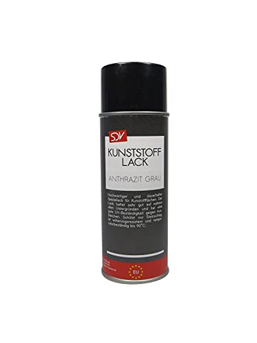SDV Chemie Kunststofflack Spray anthrazit grau matt 6x 400ml Stoßstangenlack Kunststoff Farbe