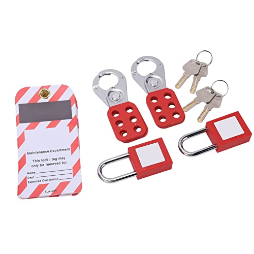 Red Lotto Sicherheitsvorhängeschloss Handliches Tag Locking Kit mit hitzebeständiger Schnalle für Tag Locking Station