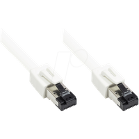 Good Connections PREMIUM Cat. 8.1 Patchkabel - 5 m - RNS Rastnasenschutz -S/FTP- 40GB/2000MHz - KUPFER-Leiter CU - Halogenfrei LSZH - Netzwerk-LAN-Kabel kompatibel zu CAT. 7 / 6A / 6 / 5e - WEISS