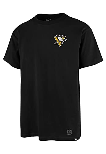 '47 Brand Herren T-Shirt LC EMB Southside Tee Pittsburgh Penguins 544472 Jet Black Schwarz, Größe:L