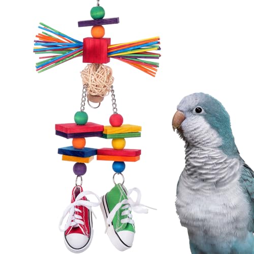 Super Bird Creations Vogelspielzeug SB1222 – Befriedigt den Kau-, Futter- und Preeninginstinkt – Ringhals, mittlere Conures, Quäker – fördert die Neugier bei Vögeln – ideal für mittelgroße Vögel