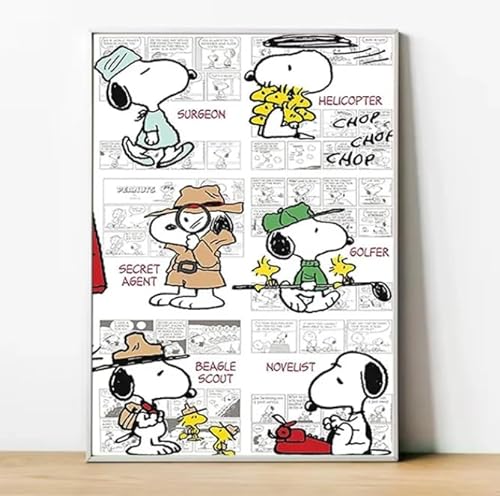 MZlier Puzzlespiele 1000 Stück S-Snoopys Cartoon Comics Kinder Jigsaw Puzzle Educational Games Herausforderndes Spiel G1201484A(29.52inX19.68in)